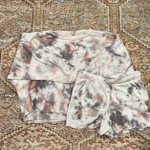 Free people sweatshirt + short set